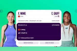 王美人加油明日00:30辛辛那提站，王欣瑜将再战世界第二高芙