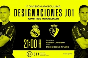 西足协公布皇马VS奥萨苏纳裁判：阿德里安-科尔德罗主裁