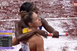世锦赛三连冠！美国队41秒75夺女子4×100米接力金牌，牙买加银牌