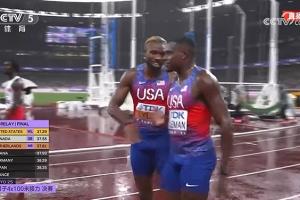 包揽4x100米接力双冠！美国队37秒29夺世锦赛男子4x100米接力金牌