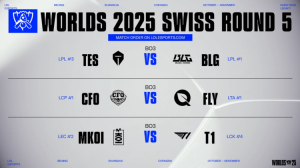 悲报S15瑞士轮抽签完整版：BLG内战TES T1对阵MKOI CFO面对FLY