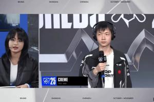 Creme：今天队伍状态还算不错，研究了G2的BP以及他们蹲草的习惯