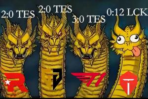 TES最新视频评论区热评：歪头TES vs 三支猛男LCK队伍