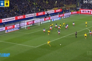 丘库埃梅卡凌空斩，多特第64分钟1-0领先汉堡